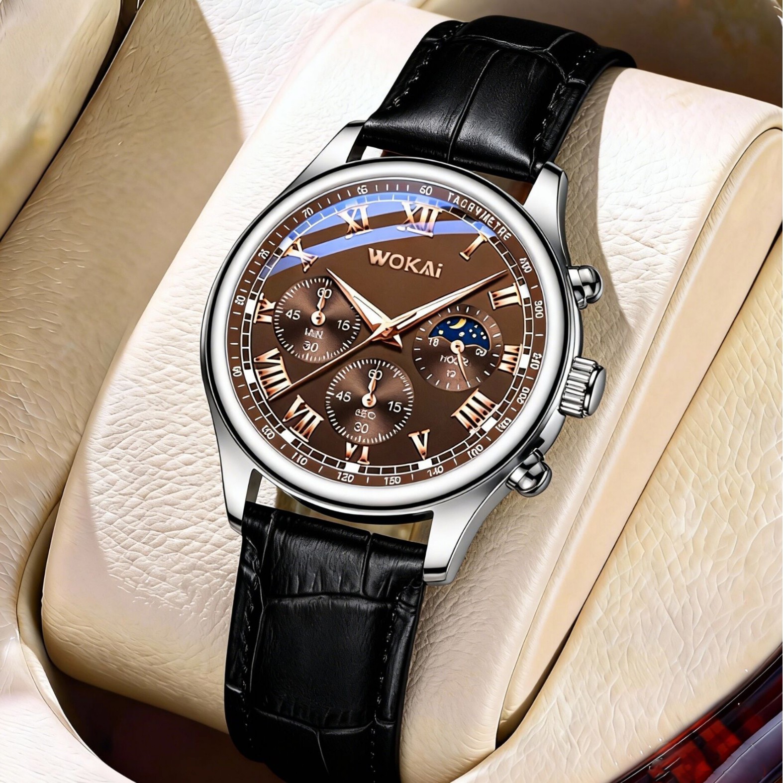 Luxury Men Business Watches Fa - Leather Watch Band Men 评论和价格