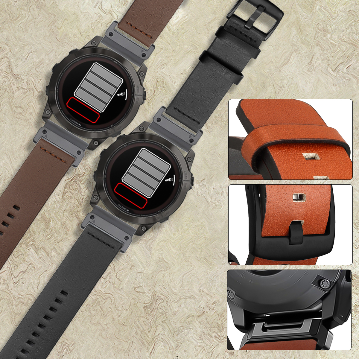 26mm 22mm Quick Fit Strap For  - Leather Strap Quick Release 评论和价格