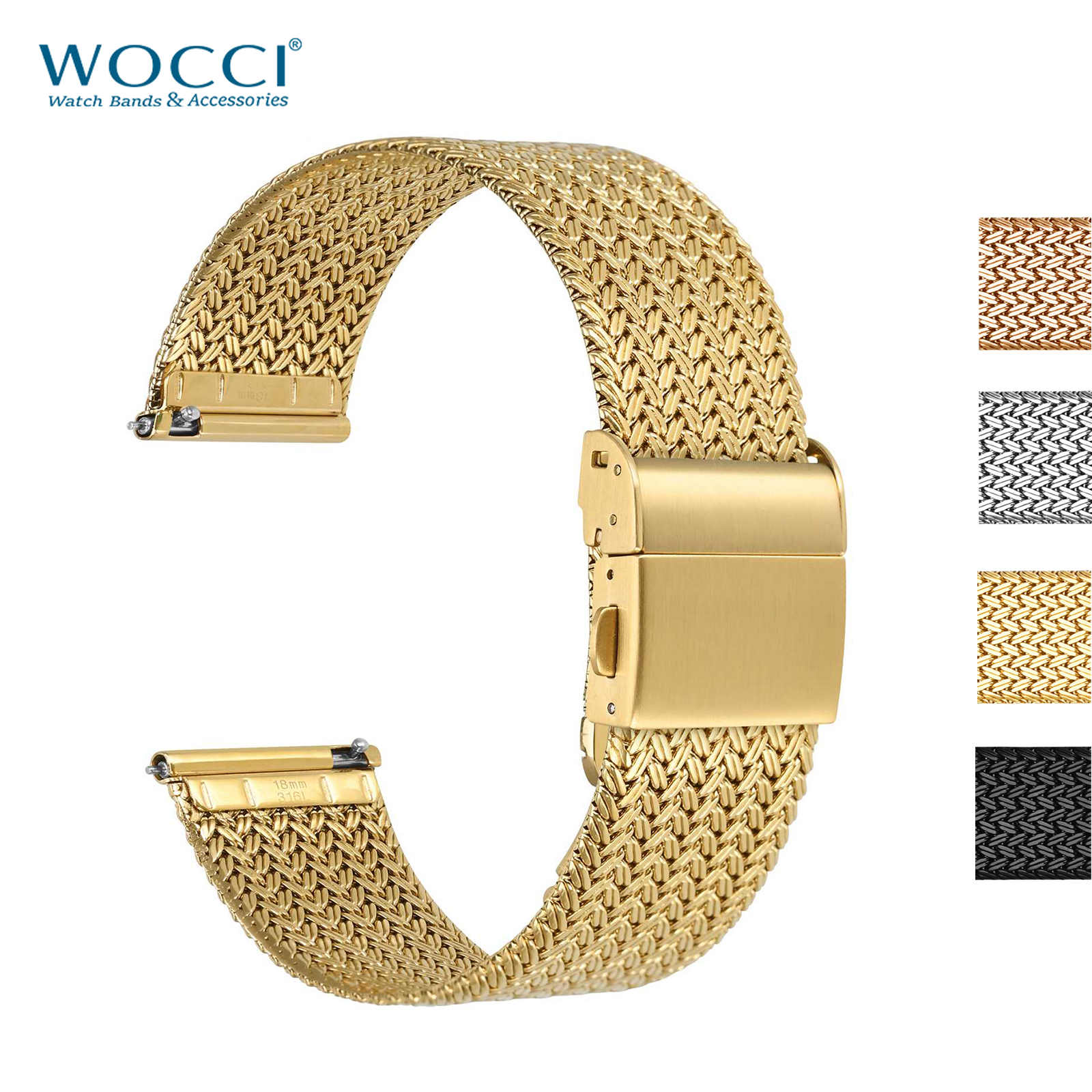 WOCCI Metal Watch Bands 316L S - Mesh Strap Metal 评论和价格